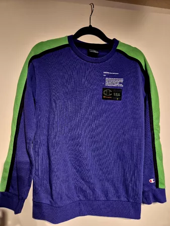 Champion Pullover blau grün Grösse 150/155 guter Zustand
