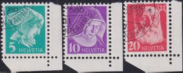 1935, Nr.14Cz-16Cz (Kreidepapier) sauber gestempelt, K:105.-