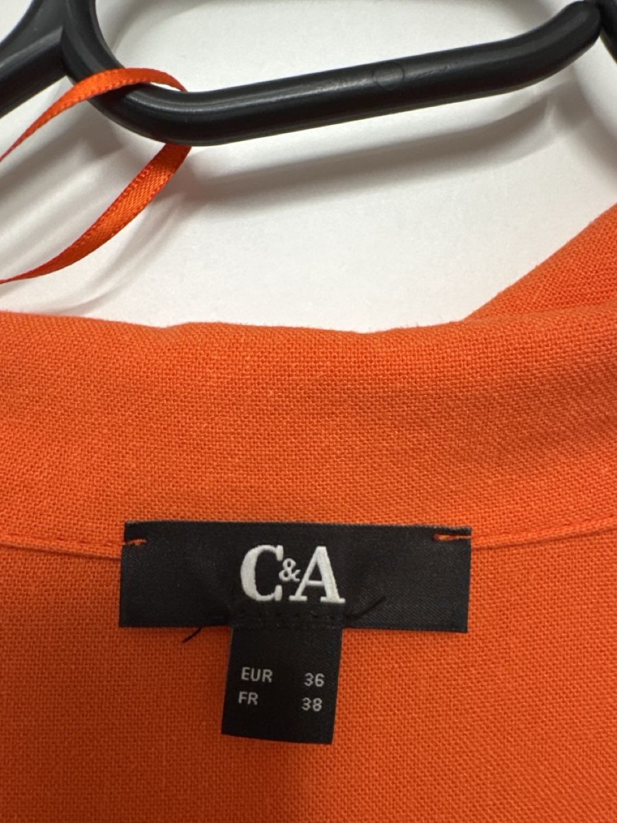 C&A Vestiti: C&A Hemdblusenkleid Orange – Usato da Eichberg venduto da OanaB 1