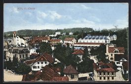 AK Rüti, Teilansicht mit Kirche, 1913