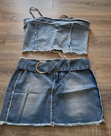 jupe et haut jeans 38/40