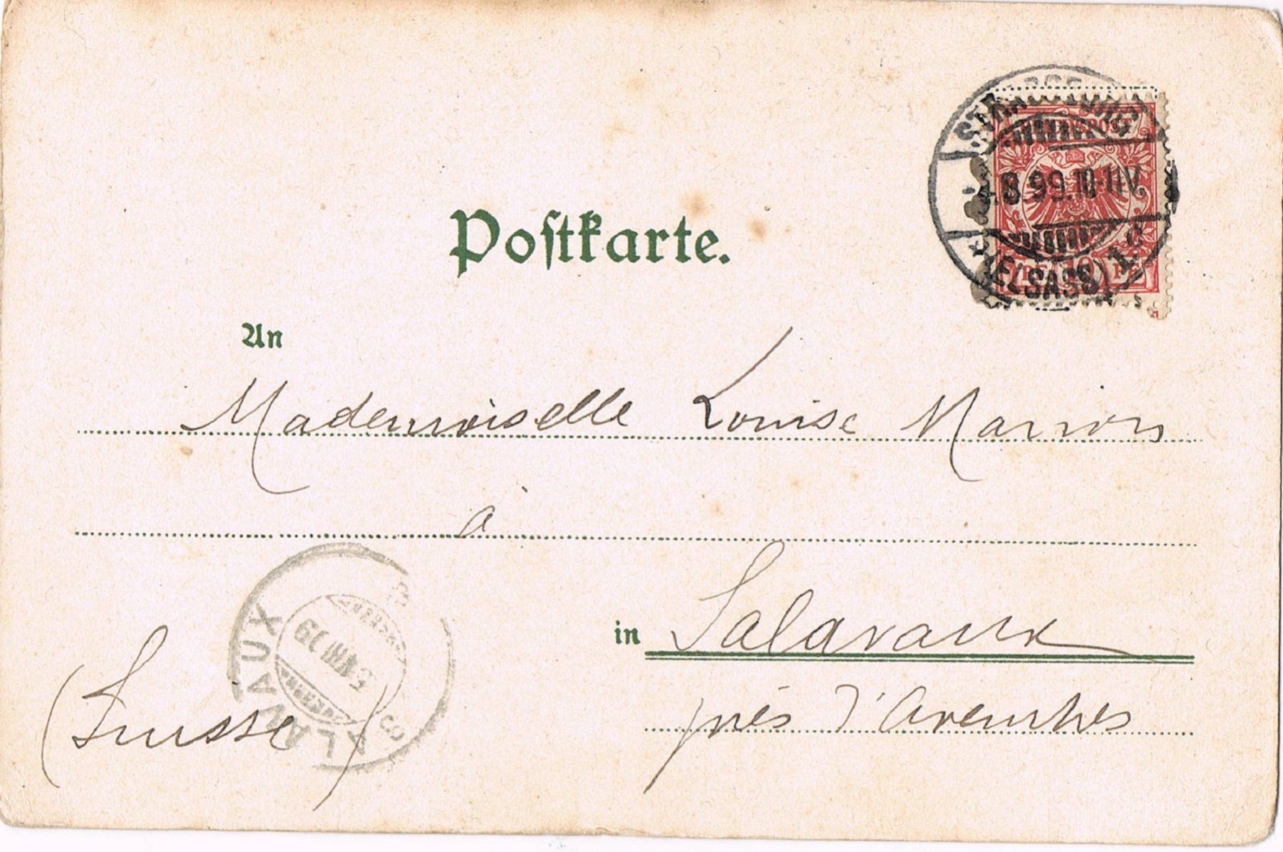Cartoline postali: Strassburg im Elsass, Litho – Usato da Buchs AG venduto da Baerfisch 1