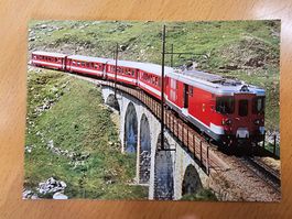 Postkarte FO Furka Oberalp Bahn Gepäcktriebwagen Deh 4/4 55