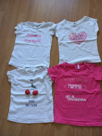 4 T-shirts für Mädchen