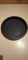 Rundes Holztablett schwarz Durchmesser 35cm gebraucht 
