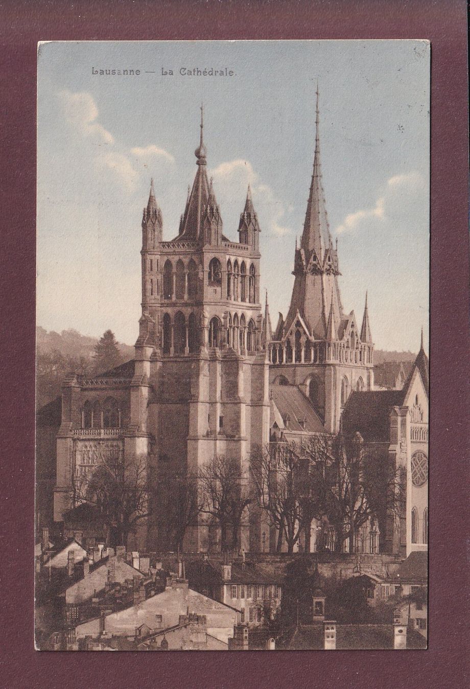 Cartoline postali: LAUSANNE - Cathédrale - 1912 – Usato da Pully venduto da nicecards