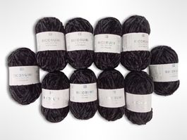 RICO DESIGN flauschiges Garn Schwarz 10 Stk.