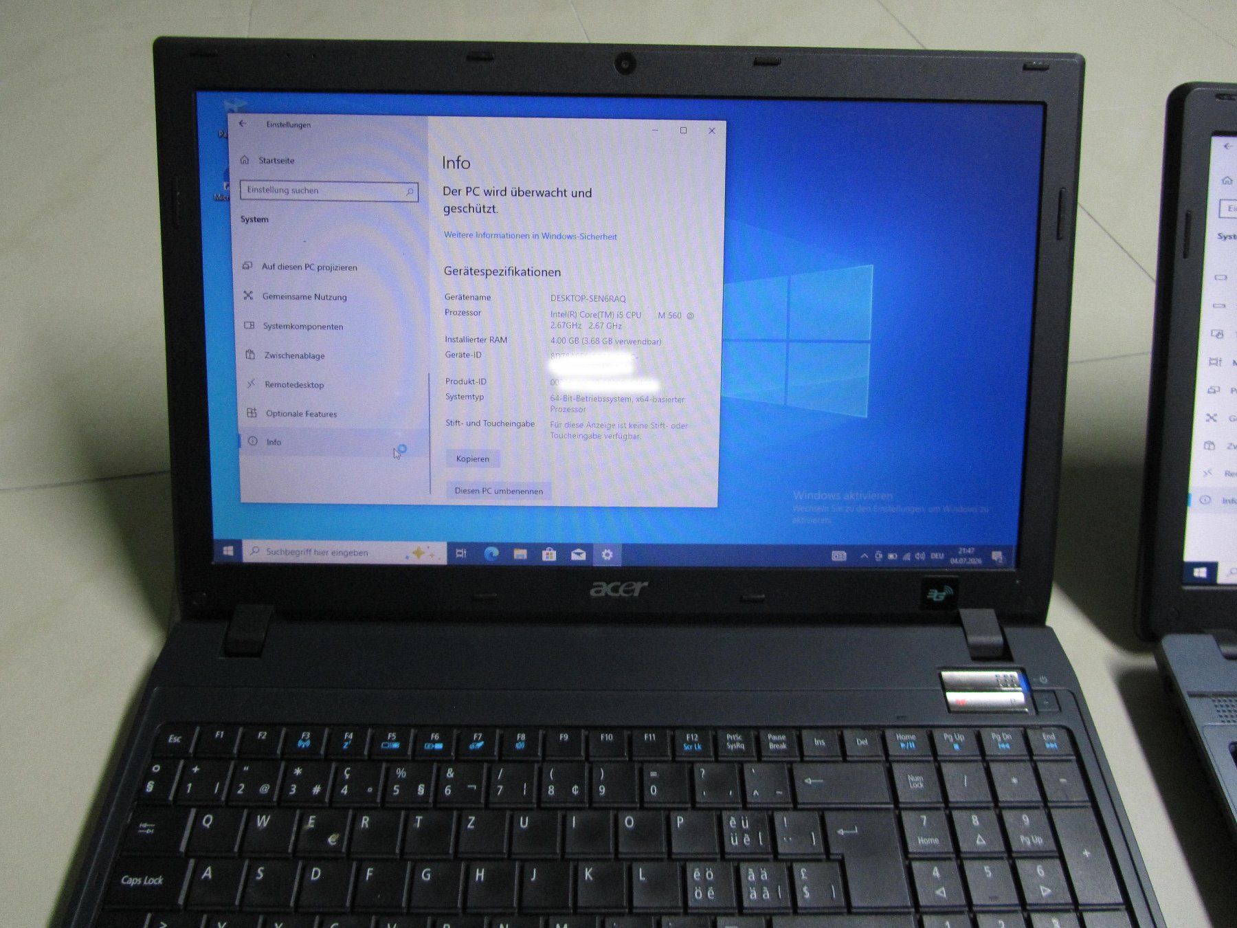 Acer Notebooks: 2x Acer TravelMate – Gebraucht aus moosseedorf von RTN10 1