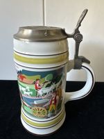 Rastal Bierkrug mit Zinndeckel, Appenzeller Alpfahrt