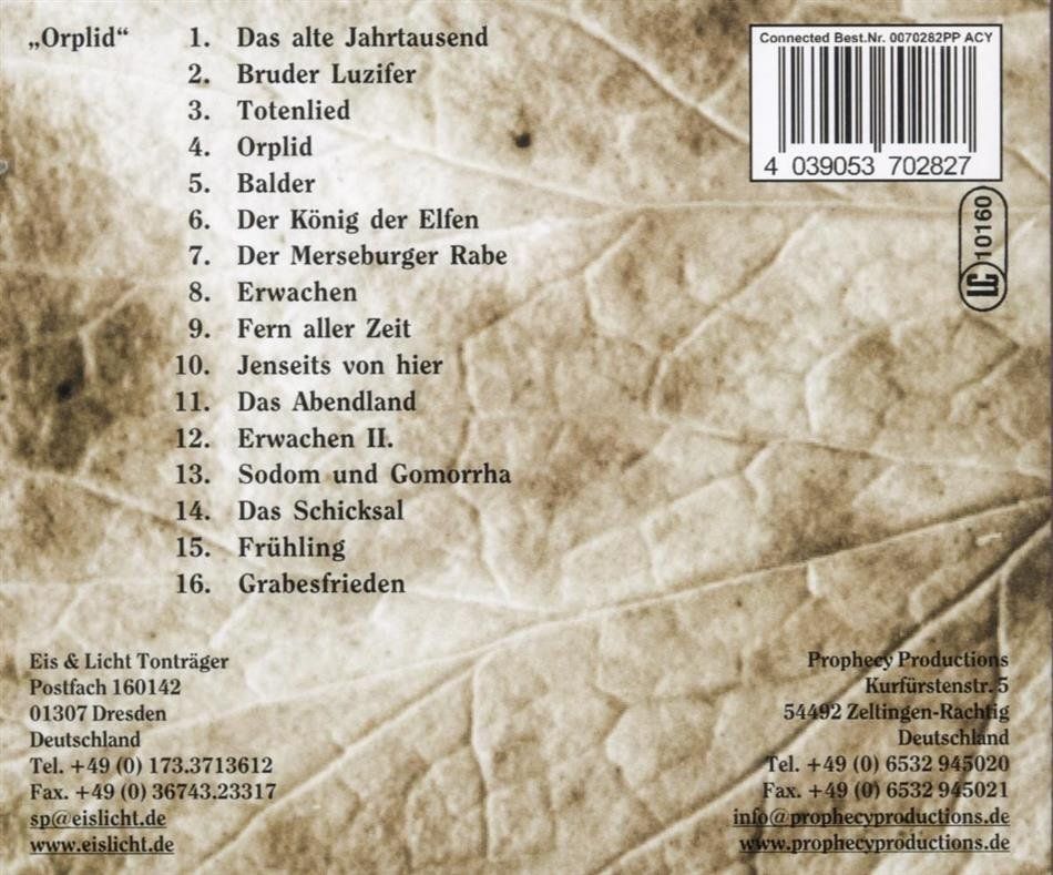 CD: Orplid (CD) – Usato da Uzwil venduto da visions77 1