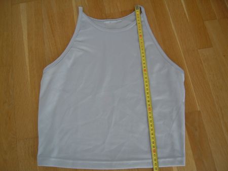 Kurzes Top Hellblau/hellgrau Gr XS