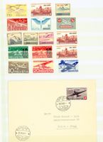 Flugpost Sammlung 1 Albumseite**tolle Werten, 1 Brief(B490)