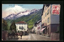 AK Airolo, Strada principale, 1912