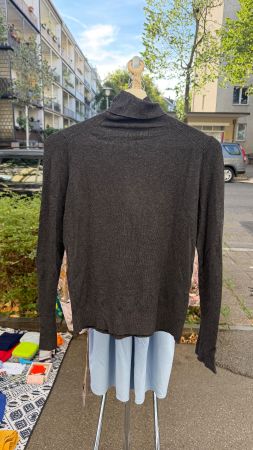 Rollkragenpullover Zara Strick grau Grösse M gebraucht