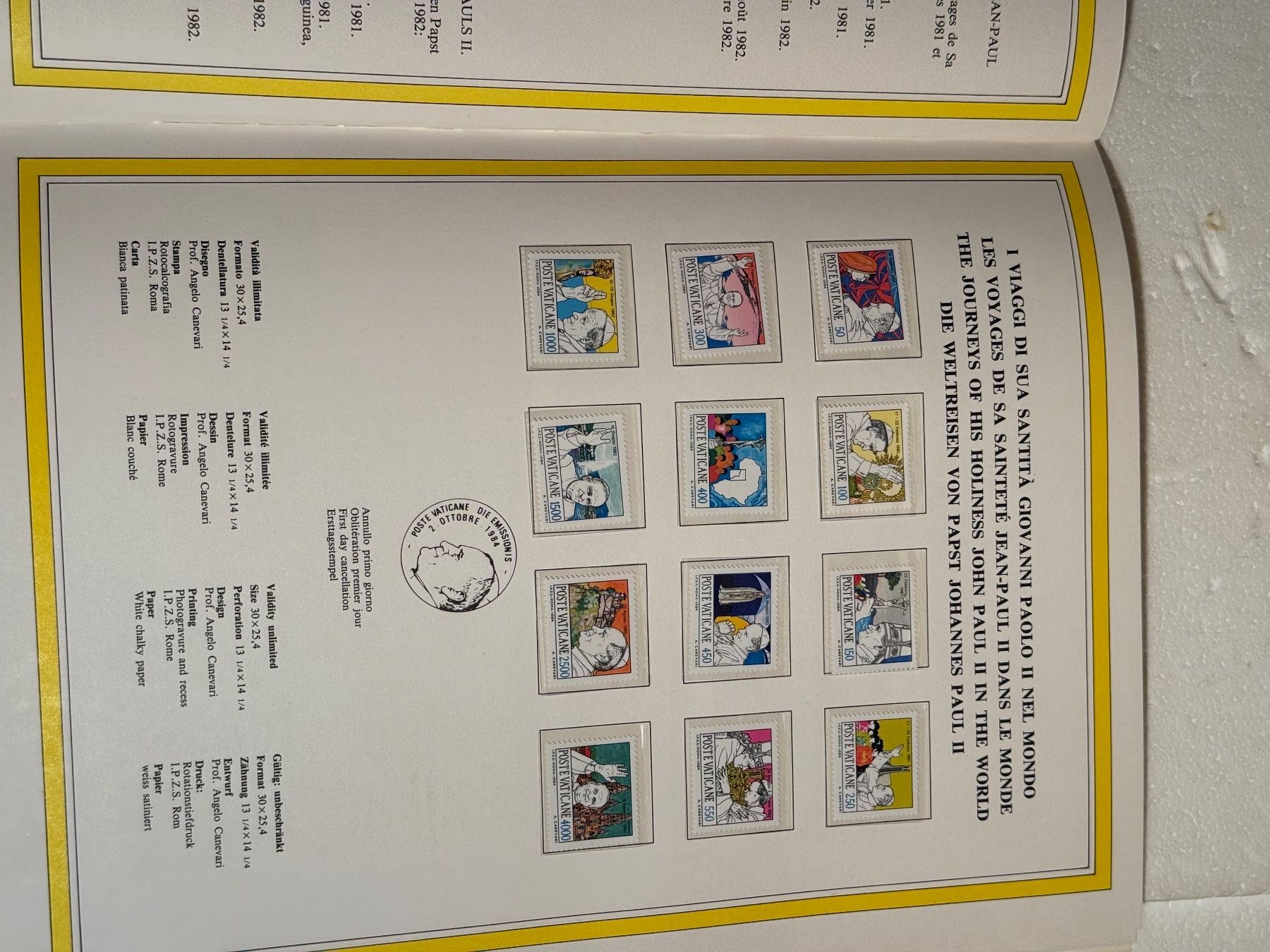 Tous les timbres: VATICAN 1984 STAMPS – D'occasion à Lausanne par artnouveau04 4
