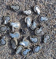 Lenkrollen Set 19 Stück Metall grau gebraucht