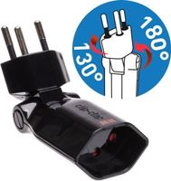 Stecker/Kupplung MH Clip-Clap 1×T13 180+130° schwarz