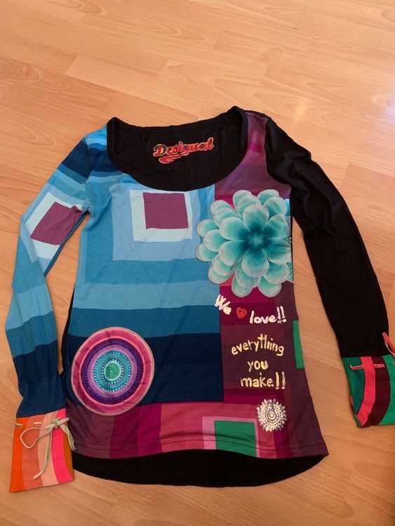 Pull Desigual T.M Taille M Multicolore - Occasion Très Bon état, Style Original Et Coloré Pour Femme