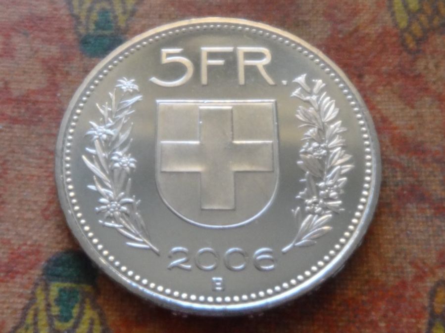 Alle Münzen: 5 Fr. 2006 – Gebraucht aus Romanel-sur-Lausanne von Swift13