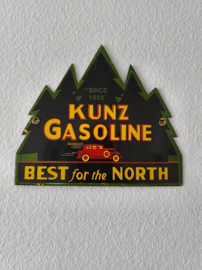 Insegne: Kunz Gasoline, 20x17,5cm – Usato da Stallikon venduto da Signs-World 1