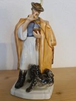 antike Herend Figur Mann mit Hund