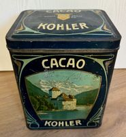 Antike grosse Blechdose Cacao Kohler 27 cm