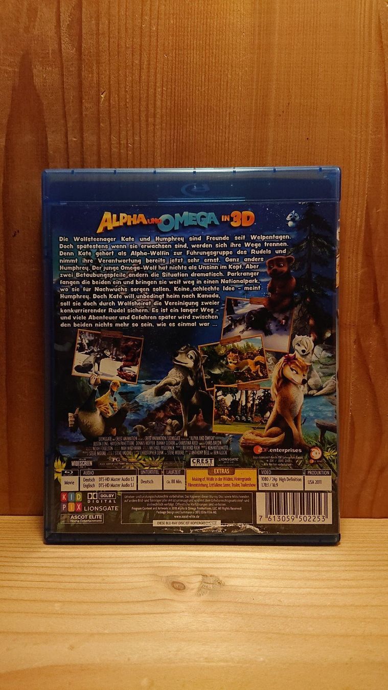 Tutti i DVDs: ALPHA UND OMEGA in 3D Blu-Ray – Usato da Wilderswil venduto da Exebub 1
