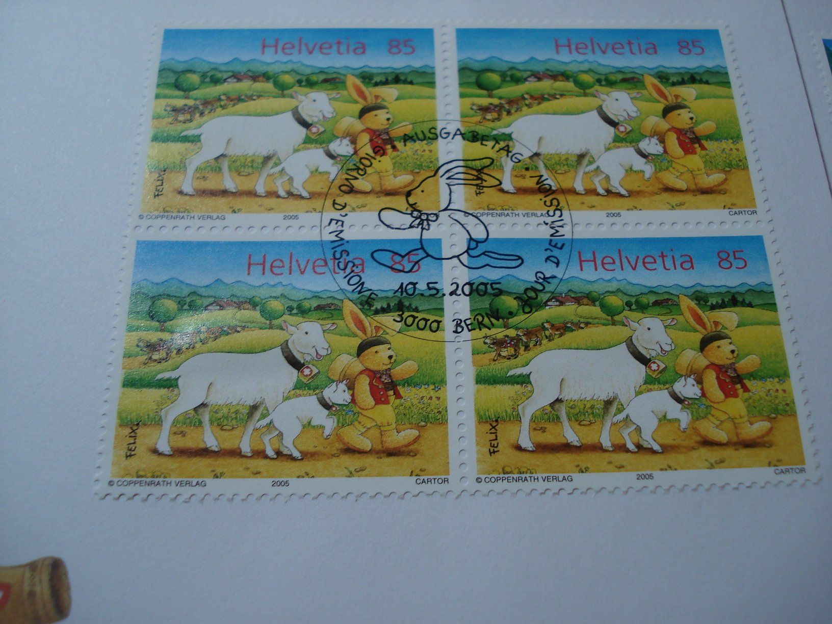 Tous les timbres: Felix der Hase, 2005, FDC Satz + 4erblock – D'occasion à Niederwil AG par morostahu