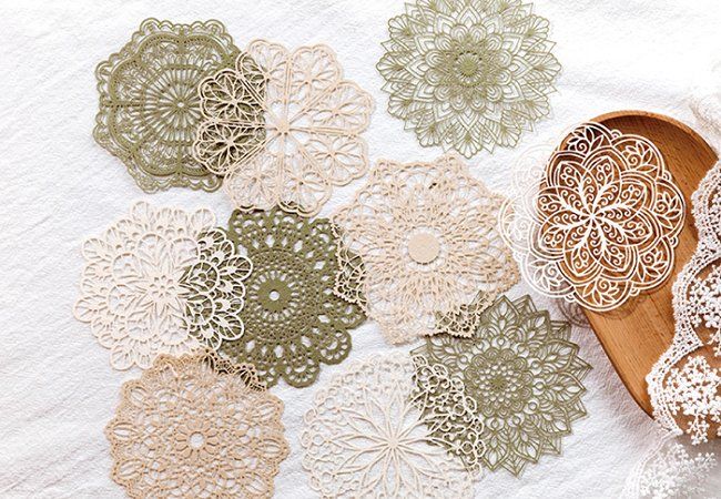 QUARKZMAN 200x Tortenuntersetzer 12,7cm Gold - Spitzenpapier Für Kuchen & Desserts