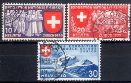 SERIE 1939 SCHWEIZ. LANDESAUSSTELLUNG FRANZÖSISCH GESTEMPELT