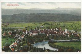 1909 BREMGARTEN AG Aargau von Oben alte Karte +++