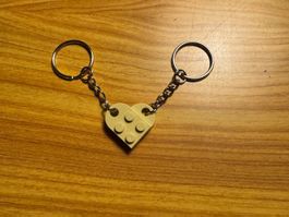 Schlüsselanhänger Herz ❤️ Glücksbringer Valentinstag Lego