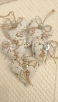 Stoffherz Tischdeko Vintage Shabby Chic Päcklianhänger