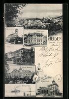 Heiden, Generalansicht, Ev. Kirche, Schu