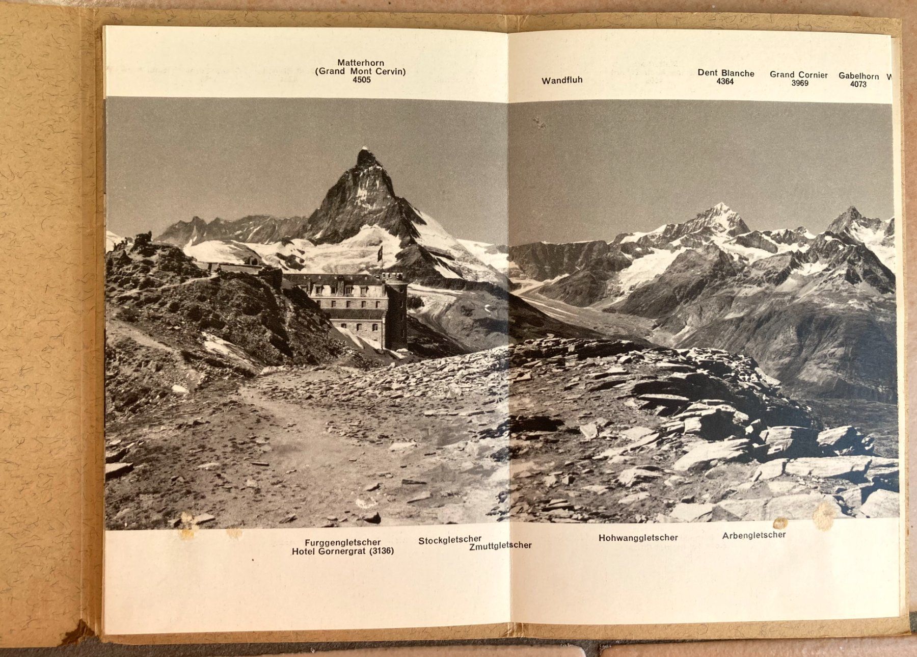 Cartine & Atlanti: Zermatt Panorama vom Gornergrat - Ca. 1940 – Usato da Versoix venduto da HELVETICA_1 6