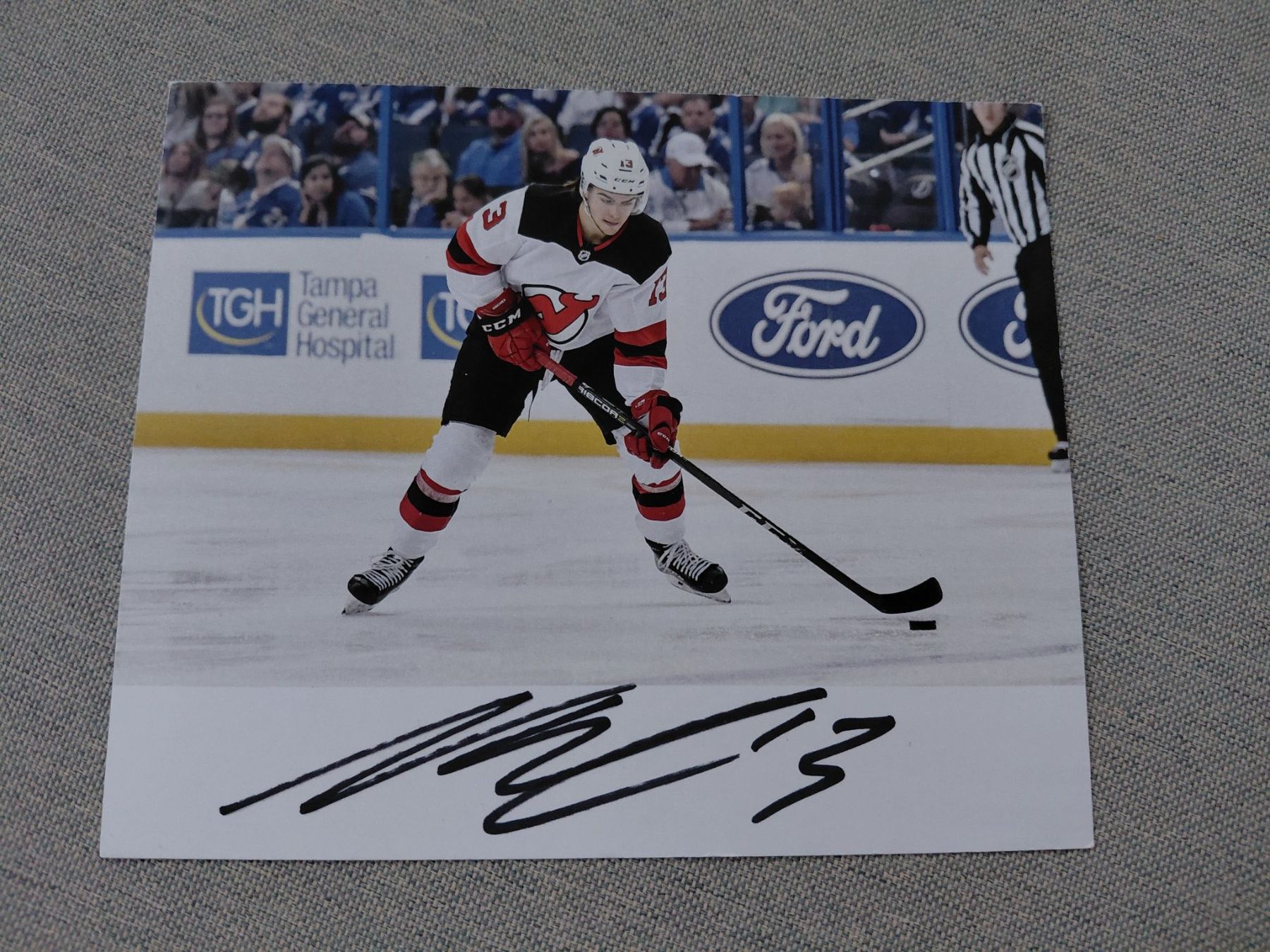 Autografi: Autogrammkarte Nico Hischier – Usato da Schmerikon venduto da Olympia04