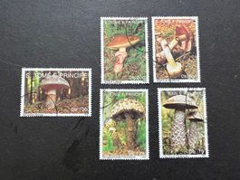 Sao Tome e Principe 1346-1350 Pilze gest.  (E183)