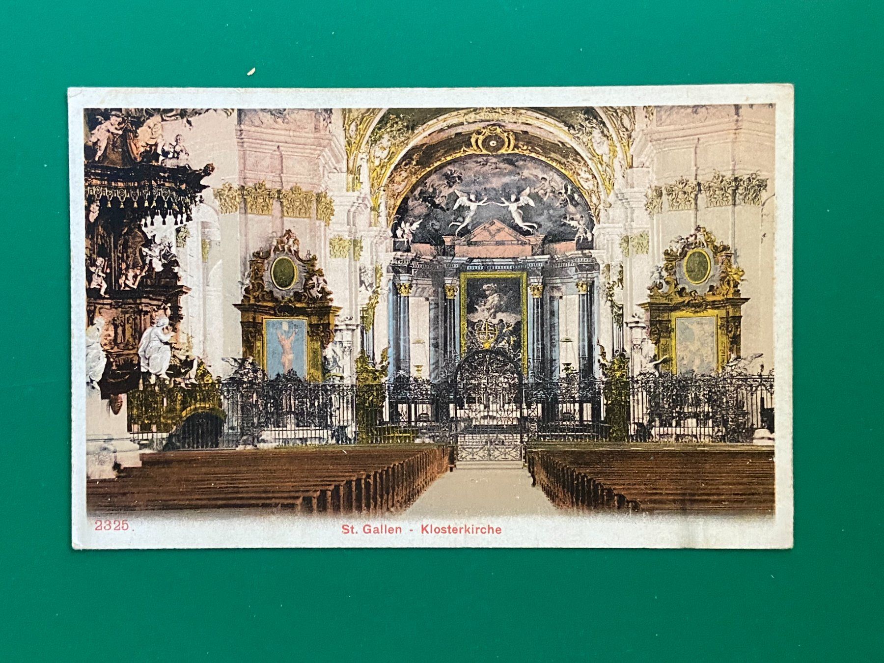 Ansichtskarten: St. Gallen - Klosterkirche – Gebraucht aus Steg VS von _vinci_
