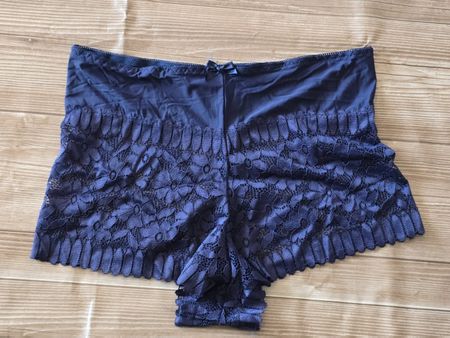 ​😍 Spitzen High Waist Pants / Panty-Shorts - M - navy