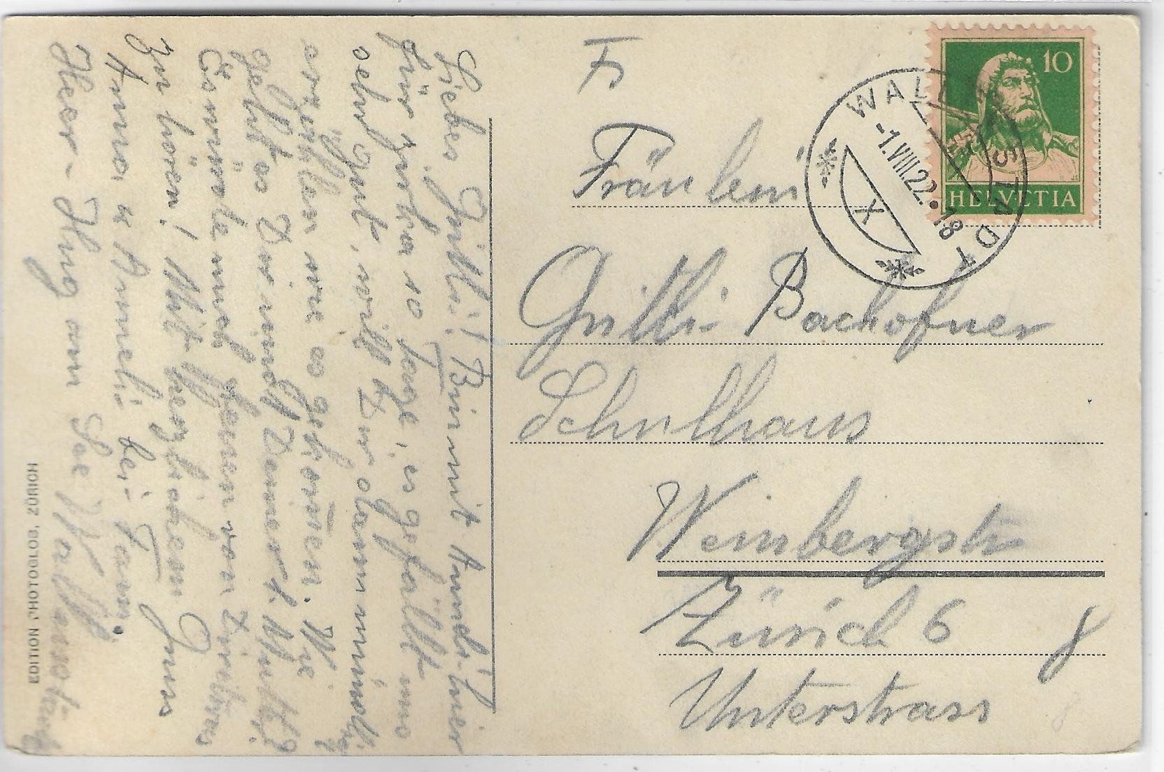 Cartes postales: Wallenstadt - Generalansicht – D'occasion à Ettingen par Kartenplanet 1