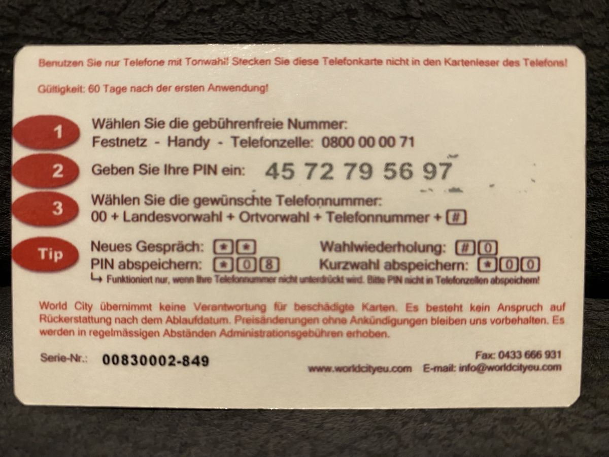 Telefon- & Taxkarten: Carte – Gebraucht aus Lausanne von babacard10 1