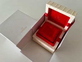 OMEGA ladies jewellery box with ribbon and outerbox