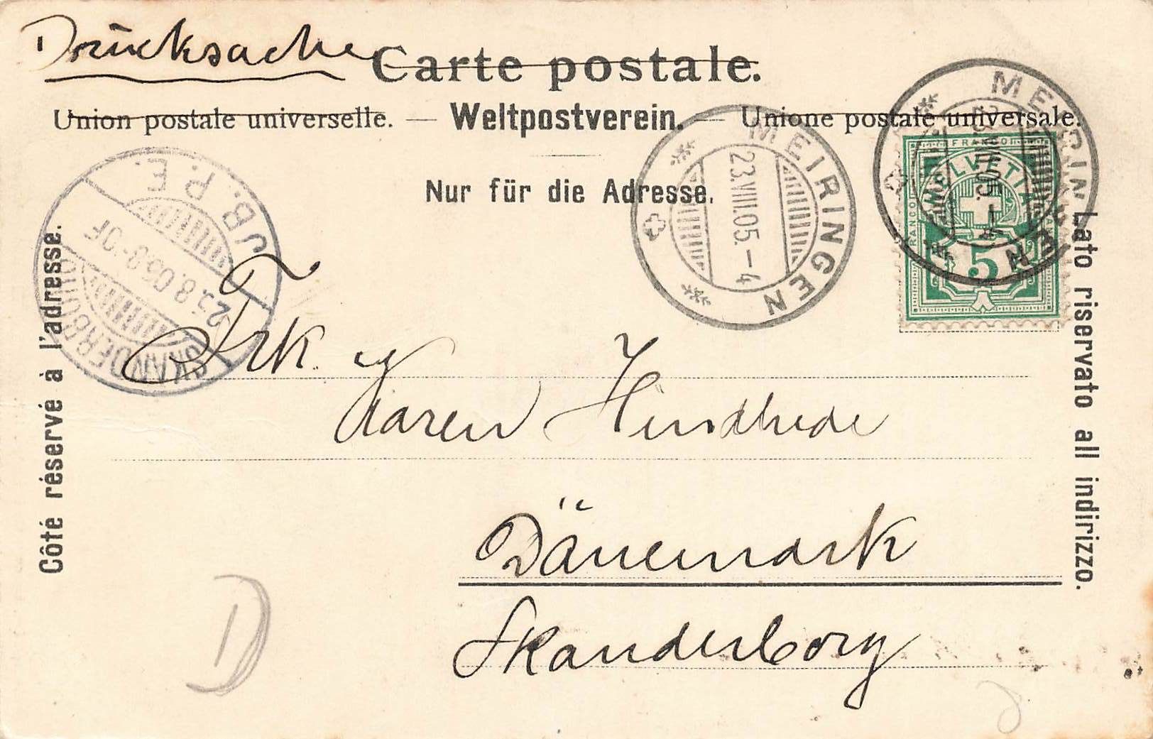 Cartoline postali: Meiringen (BE)  Reichenbach Bahn – Usato da Biasca venduto da Blenio71 1