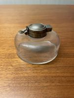 Antikes Tintenfass Glas & Messing um 1900 | Top Zustand