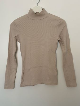 Damen Rollkragenpullover H&M Basics Grösse S beige
