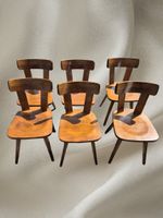 6 chaises de bistrot vintage en bois Original PLANK Italie