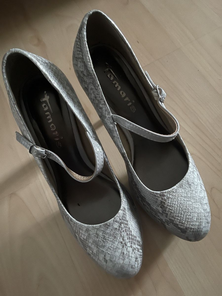 Tamaris Scarpe da donna: Tamaris Plateau Pump silver-snake 37 – Nuovo (secondo la descrizione) da Dietikon venduto da Nieselchen 7