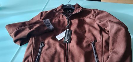 Herren Jacke Wildleder Optik, Neu mit Etikett, Grösse L