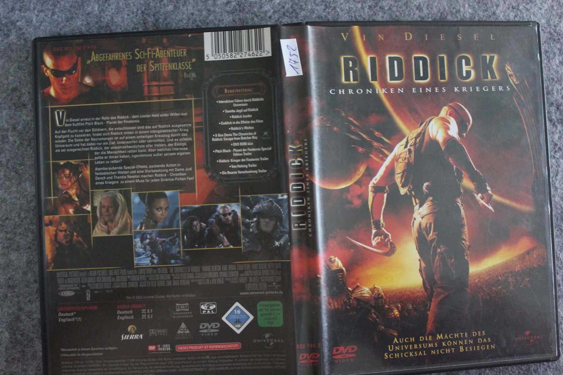 Alle DVDs: Riddick Chronicken eines Kriegers DVD ( 1752) – Gebraucht aus Geroldswil von Schlumpfine1973