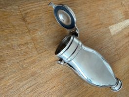 Antike Dose Metallbehälter Dicht. Pulverdose Spucknapf NEU